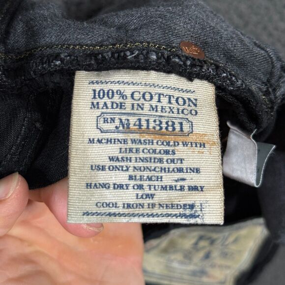 Polo Ralph Lauren Jeans Mens 30x30 Black 867 Classic Fit Denim Pants Preppy - Picture 5 of 16